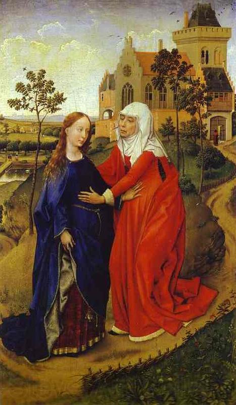 Rogier van der Weyden Visitation of Mary  e Spain oil painting art